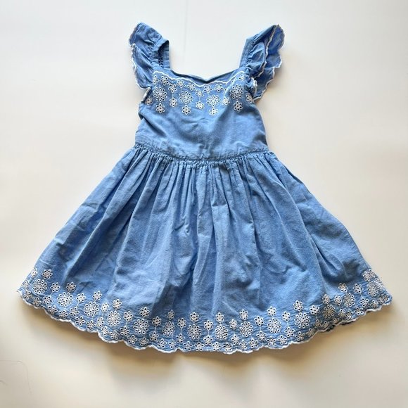 Cat & Jack Other - Girls 5t Cat and Jack blue Chambray Eyelet dress